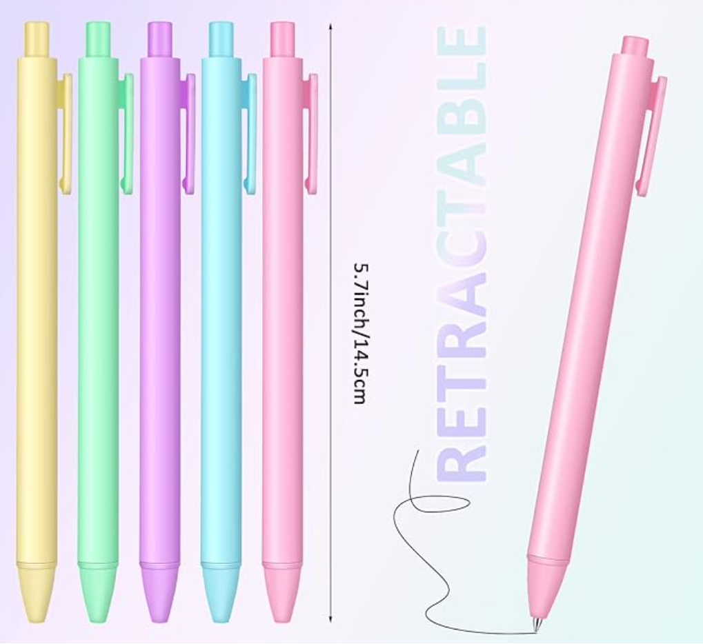 Retractable Gel Ink Pens